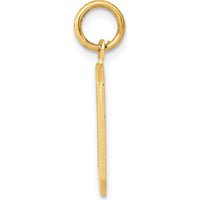 14K Yellow Gold Medium Polished Number 0 Pendant Charm by Oro Pregiato