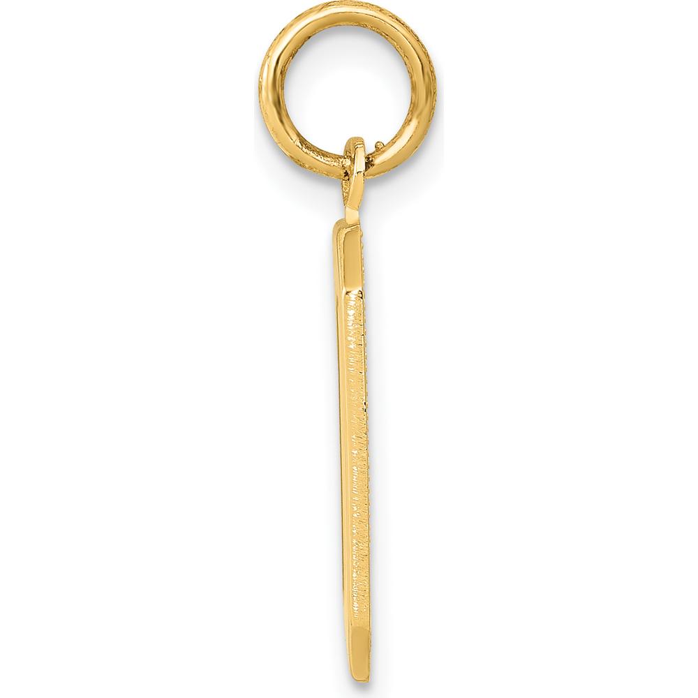 14K Yellow Gold Medium Polished Number 0 Pendant Charm by Oro Pregiato