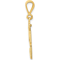 14K Yellow Gold Medium Polished Number 23 Pendant by Oro Pregiato