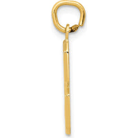 14K Yellow Gold Medium Polished Number 3 Pendant Charm by Oro Pregiato