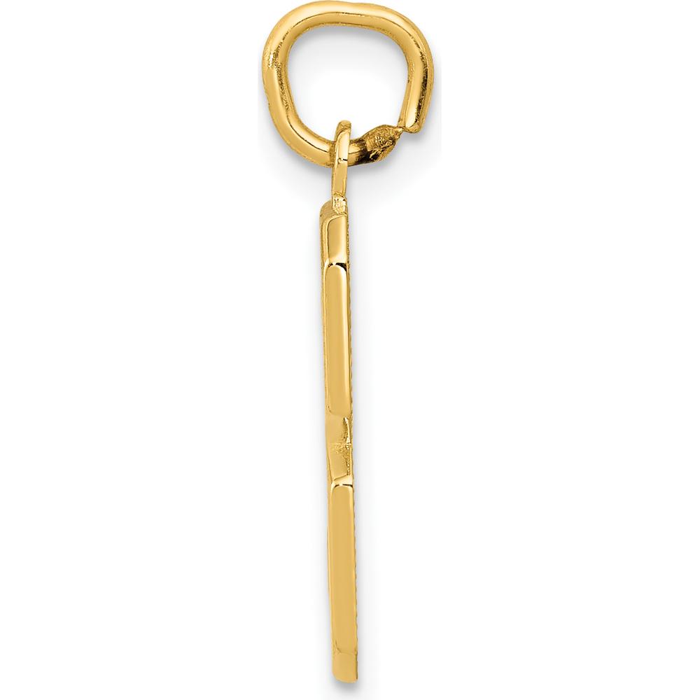 14K Yellow Gold Medium Polished Number 3 Pendant Charm by Oro Pregiato