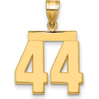 14K Yellow Gold Medium Polished Number 44 Charm by Oro Pregiato