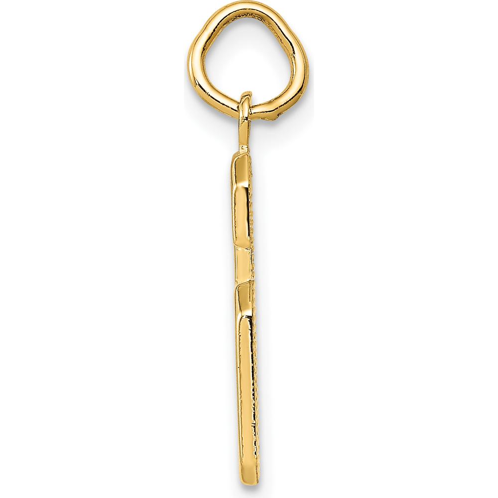 14K Yellow Gold Medium Polished Number 6 Pendant Charm by Oro Pregiato