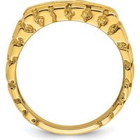 14K Yellow Gold Men's 1/3 Carat Diamond Nugget Ring with Round Faceted Diamonds - 0.35 Carats Total Diamond Weight by IBGoodman
