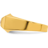 14K Yellow Gold Men's 1/3 Carat Round Diamond Ring - 0.349 Carats Total Diamond Weight by IBGoodman