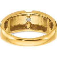 14K Yellow Gold Men's 1/3 Carat Round Diamond Ring - G-H-I Color, I1 Clarity by IBGoodman