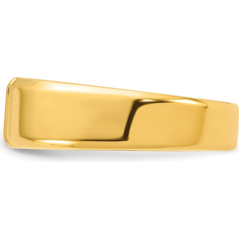 14K Yellow Gold Men's 1/4 Carat Round Diamond Bezel Ring by IBGoodman