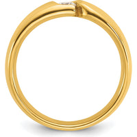 14K Yellow Gold Men's 1/4 Carat Round Diamond Ring - 0.25 Carats Total Diamond Weight by IBGoodman