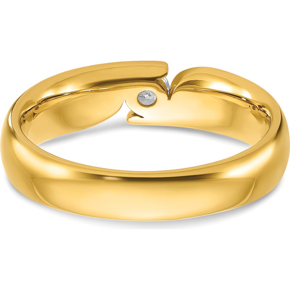 14K Yellow Gold Men's 1/4 Carat Round Diamond Ring - 0.25 Carats Total Diamond Weight by IBGoodman