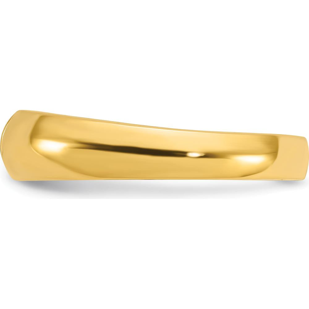 14K Yellow Gold Men's 1/5 Carat Round Diamond Band Ring - 0.2 Carats Total Diamond Weight by IBGoodman