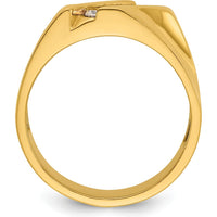 14K Yellow Gold Men's 4-Stone Diamond Ring - 1/3 Carats Total Diamond Weight by IBGoodman