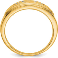14K Yellow Gold Men's 5-Stone Diamond Ring - 0.25 Carat Total Diamond Weight by 0