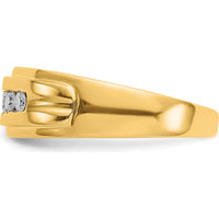 14K Yellow Gold Men's 5-Stone Diamond Ring - 0.25 Carat Total Diamond Weight by 0