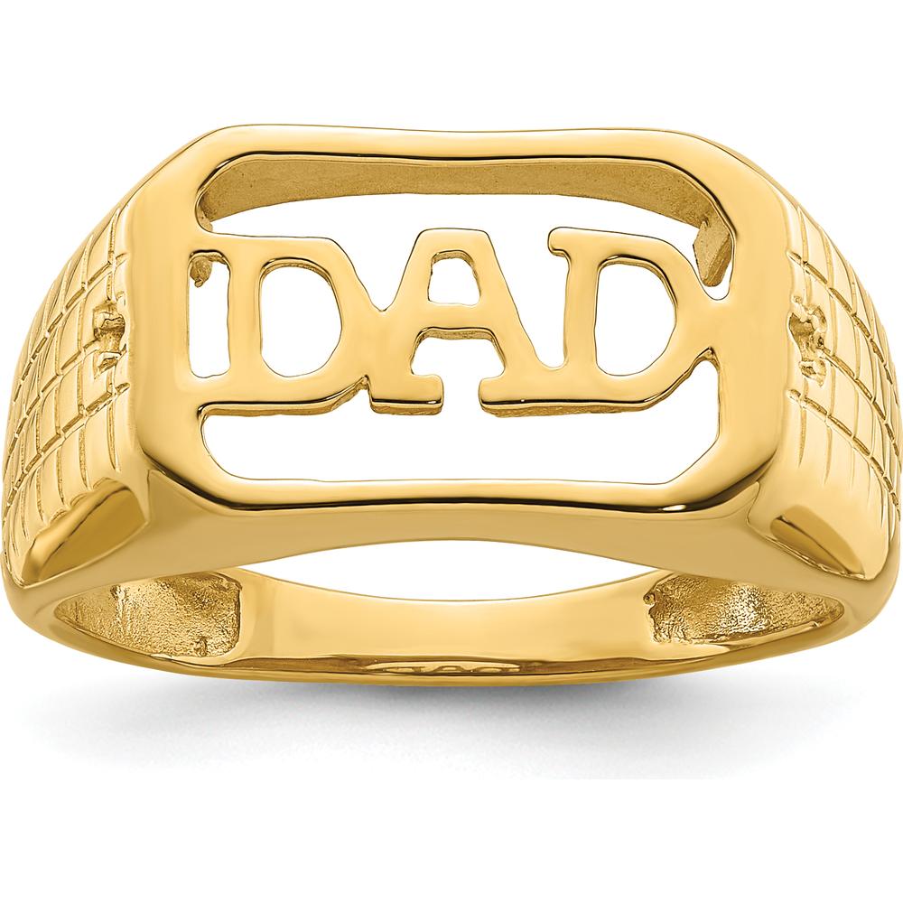 14K Yellow Gold Men's Band Mounting - Polished Finish - 18mm Top Width by Monteluci Fine Jewelry
