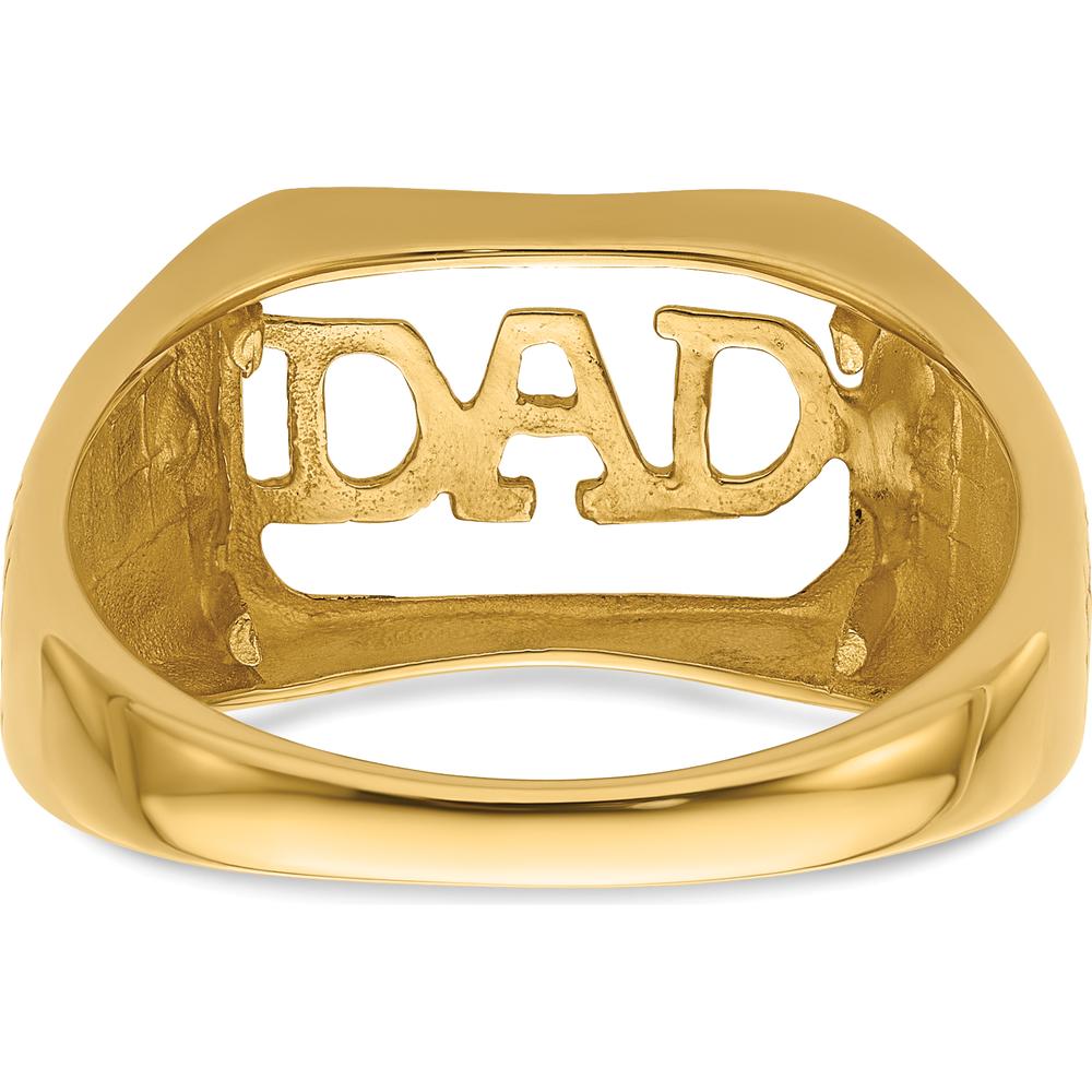 14K Yellow Gold Men's Band Mounting - Polished Finish - 18mm Top Width by Monteluci Fine Jewelry