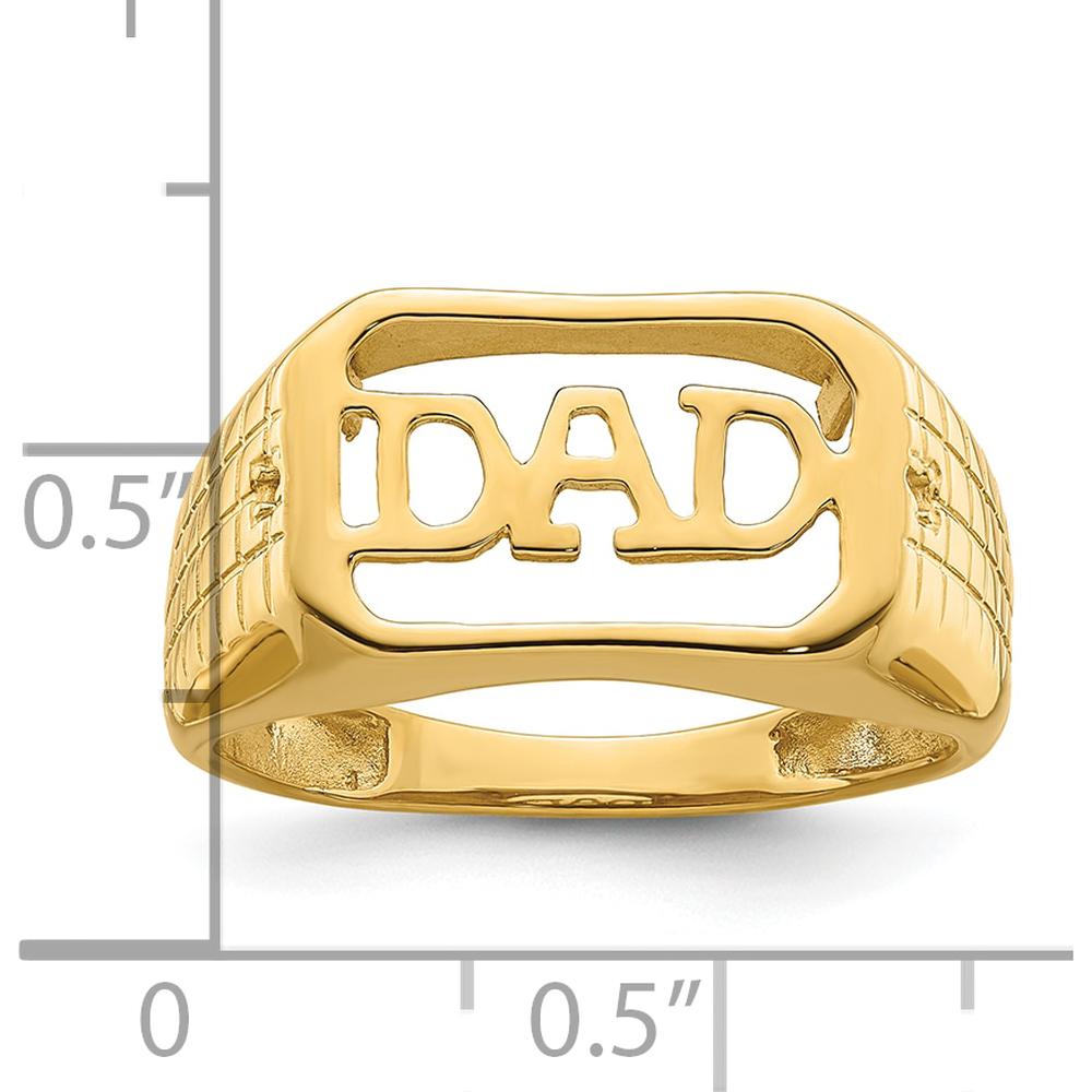 14K Yellow Gold Men's Band Mounting - Polished Finish - 18mm Top Width by Monteluci Fine Jewelry