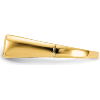 14K Yellow Gold Men's Band Ring with Round Diamond Accent - 0.004 Carat Total Diamond Weight by IBGoodman