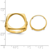 14K Yellow Gold Men's Coin Bezel Ring with Flying Eagle Design - Holds 1/10 oz. American Eagle Coin by Numis Coin Jewelry
