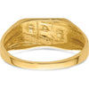 14K Yellow Gold Men's "DAD" Ring with Round Diamonds - 0.004 Carat Total Diamond Weight by IBGoodman