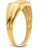 14K Yellow Gold Men's "DAD" Ring with Round Diamonds - 0.004 Carat Total Diamond Weight by IBGoodman