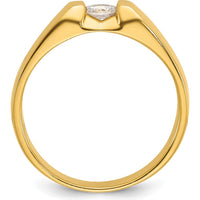 14K Yellow Gold Men's Diamond Ring with 1/3 Carat Round Diamond by IBGoodman