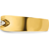 14K Yellow Gold Men's Diamond Ring with Round Diamond - 0.5 Carats Total Diamond Weight by IBGoodman