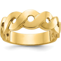 14K Yellow Gold Men's Infinity Design Ring - Timeless Elegant Statement by IBGoodman