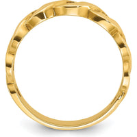 14K Yellow Gold Men's Infinity Design Ring - Timeless Elegant Statement by IBGoodman