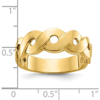 14K Yellow Gold Men's Infinity Design Ring - Timeless Elegant Statement by IBGoodman
