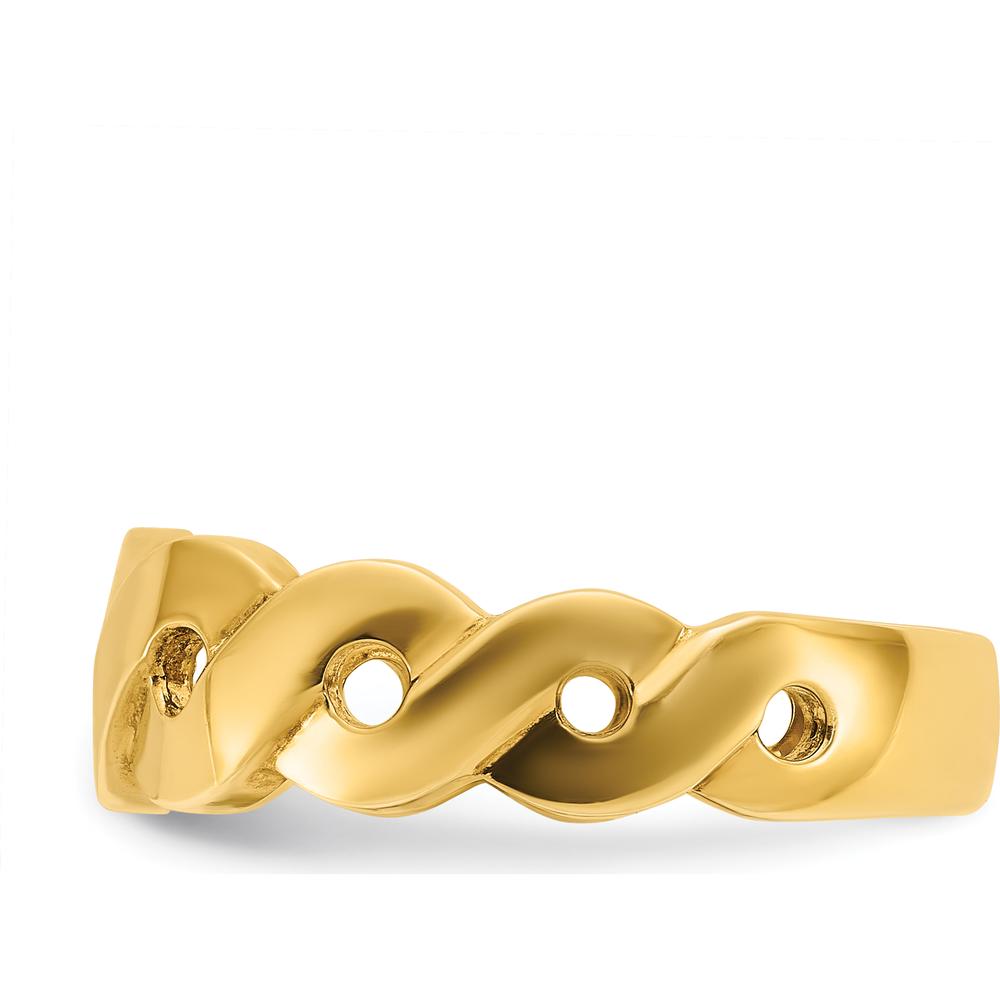 14K Yellow Gold Men's Infinity Design Ring - Timeless Elegant Statement by IBGoodman