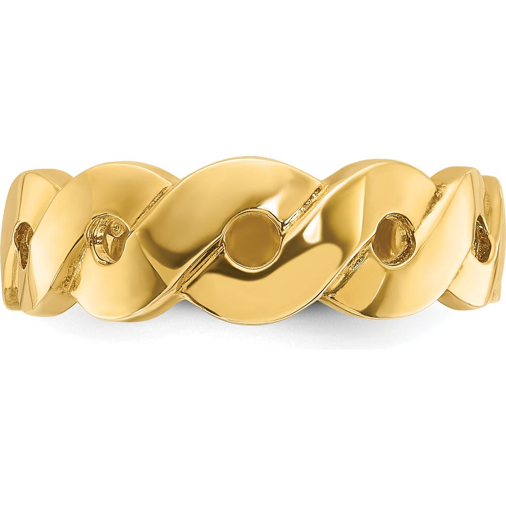 14K Yellow Gold Men's Infinity Design Ring - Timeless Elegant Statement by IBGoodman