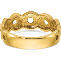 14K Yellow Gold Men's Infinity Design Ring - Timeless Elegant Statement by IBGoodman