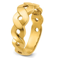 14K Yellow Gold Men's Infinity Design Ring - Timeless Elegant Statement by IBGoodman