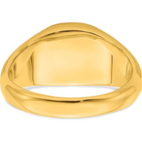 14K Yellow Gold Men's Onyx and Diamond Ring with 6 Round Diamonds - 0.06 Carat Total Diamond Weight by Monteluci Fine Jewelry
