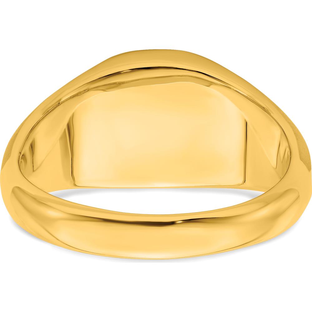 14K Yellow Gold Men's Onyx and Diamond Ring with 6 Round Diamonds - 0.06 Carat Total Diamond Weight by Monteluci Fine Jewelry