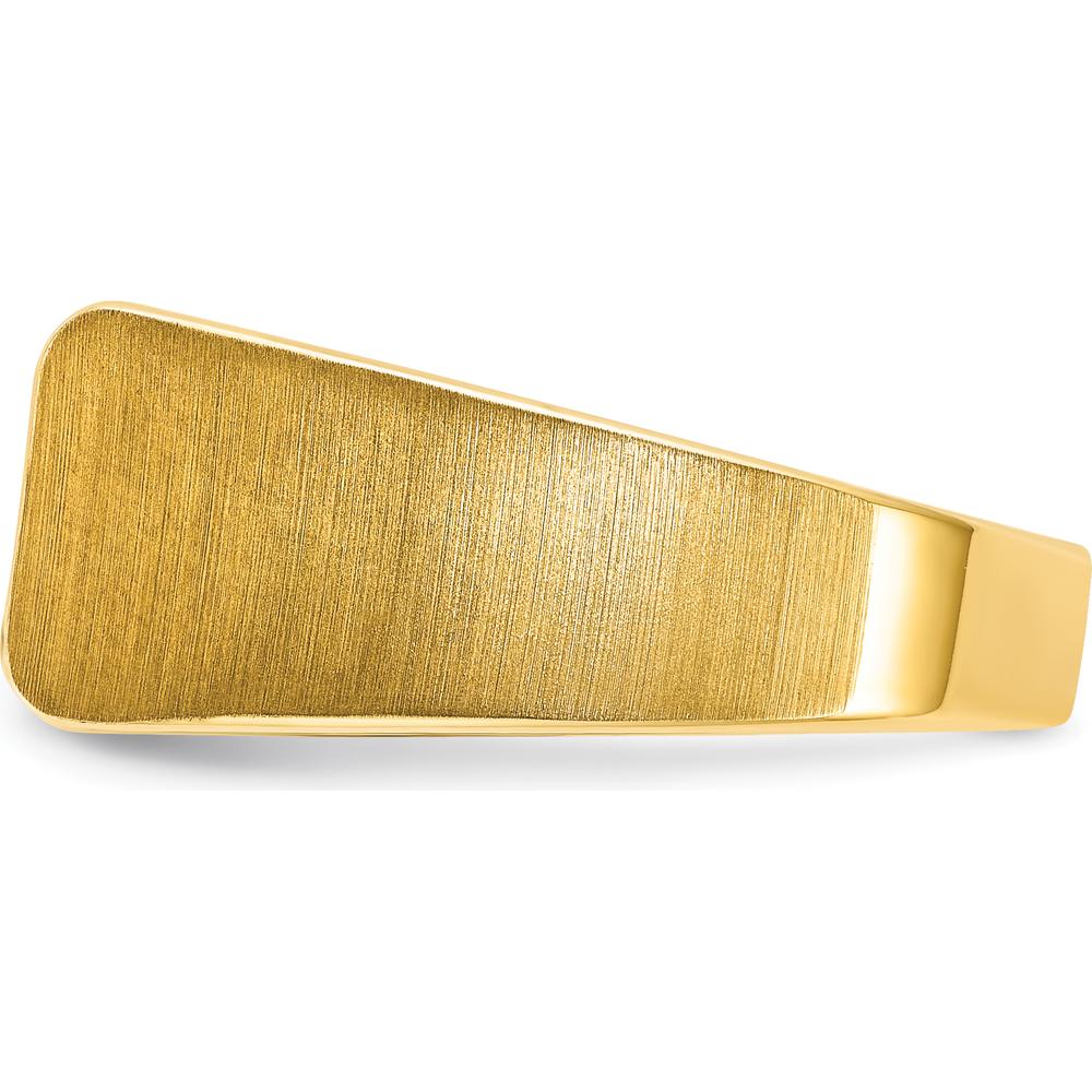 14K Yellow Gold Men's Polished and Satin 4-Stone Diamond Ring - 1.0 Carats Total Diamond Weight by IBGoodman