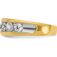 14K Yellow Gold Men's Polished Ring Mounting - Elegant & Timeless Design by IBGoodman