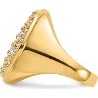 14K Yellow Gold Men's Ring with 24 Round Diamonds - 0.199 Carat Total Diamond Weight by IBGoodman