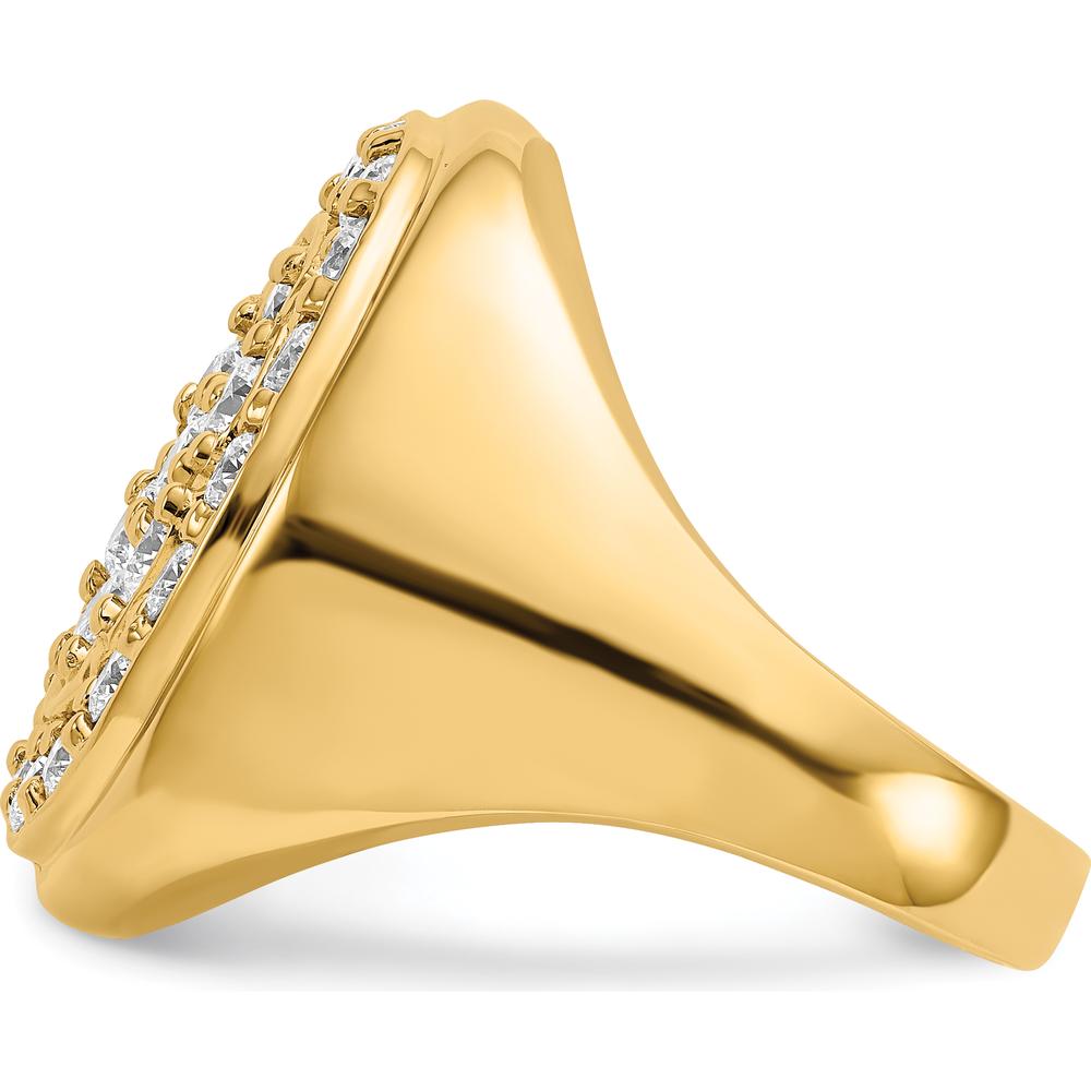14K Yellow Gold Men's Ring with 24 Round Diamonds - 0.199 Carat Total Diamond Weight by IBGoodman