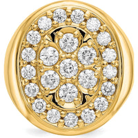 14K Yellow Gold Men's Ring with 24 Round Diamonds - 0.199 Carat Total Diamond Weight by IBGoodman