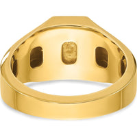 14K Yellow Gold Men's Ruby Doublet Square Ring by IBGoodman