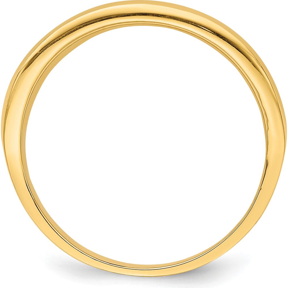 14K Yellow Gold Mesh Tapered Band Ring with Diamond-Cut Texture by Oro Pregiato