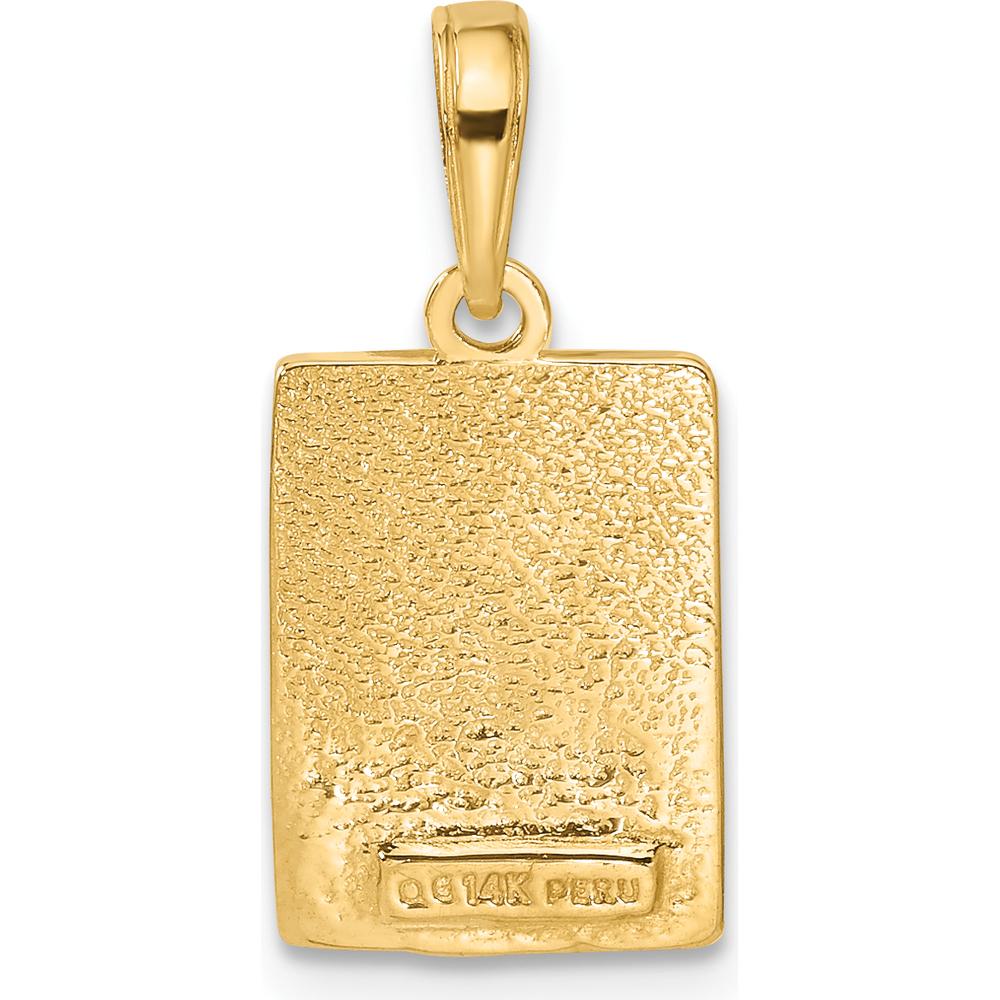 14K Yellow Gold Mile 0 Key West Textured Pendant by Oro Pregiato