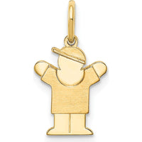 14K Yellow Gold Mini Boy Love Charm - 18mm Length by Oro Pregiato