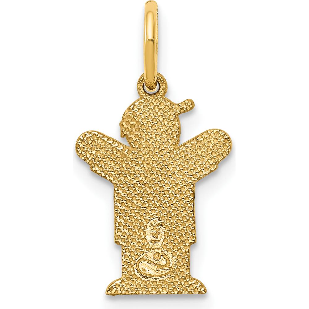 14K Yellow Gold Mini Boy Love Charm - 18mm Length by Oro Pregiato