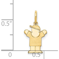 14K Yellow Gold Mini Boy Love Charm - 18mm Length by Oro Pregiato