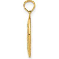 14K Yellow Gold Miraculous Medal Oval Pendant with Polished and Satin Finish by Oro Pregiato