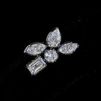 14K Yellow Gold Mixed Shape Diamond Crawler Earrings with Emerald, Pear, and Marquise Lab Diamonds - 2.38 Carats Total Diamond Weight - Covaloro Fine Jewelry