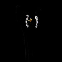 14K Yellow Gold Mixed Shape Diamond Crawler Earrings with Marquise and Oval Lab-Grown Stones - 1.85 Carats Total Diamond Weight - Covaloro Fine Jewelry