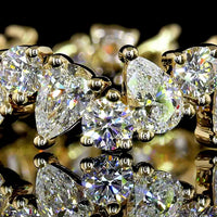 14K Yellow Gold Mixed Shape Eternity Band with Pear and Round Lab Diamonds - 2.38 Carats Total Diamond Weight - Covaloro Fine Jewelry